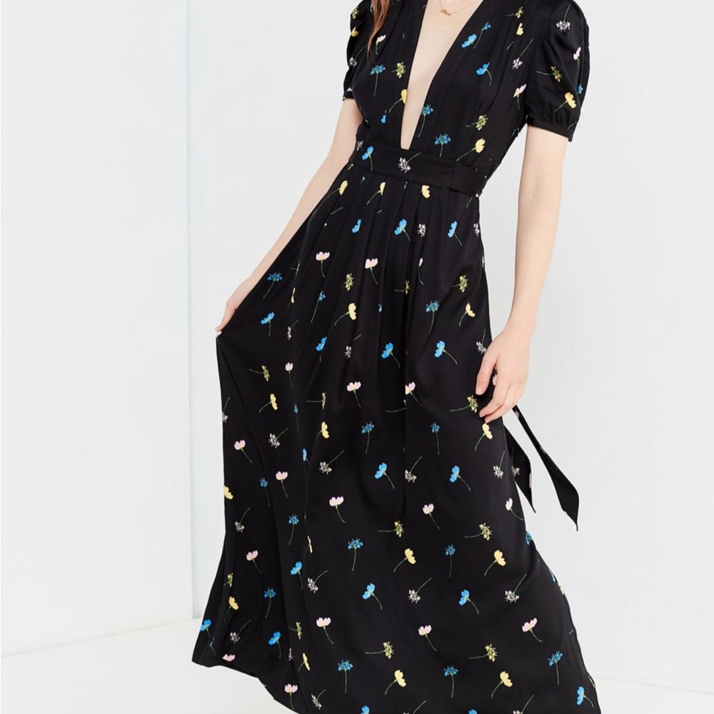 Floral Black Maxi Dress